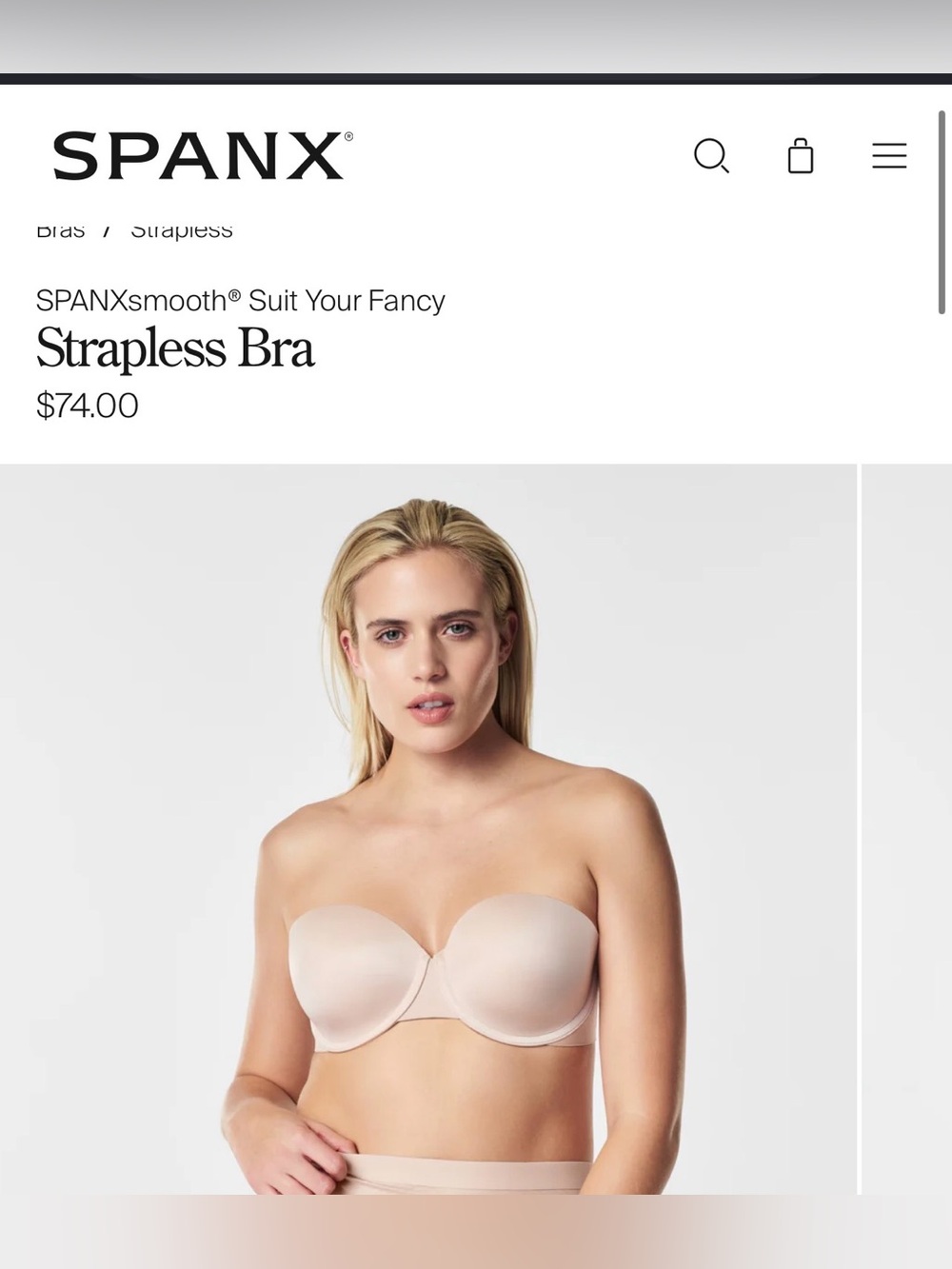 SPANXsmooth® Suit Your Fancy
Strapless Bra - Picture 2 of 7